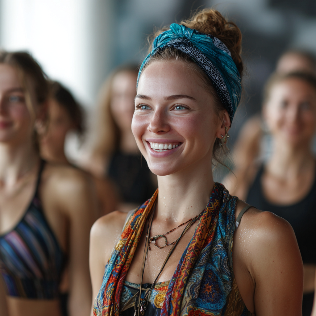 Mujer practicando yoga en posición de loto